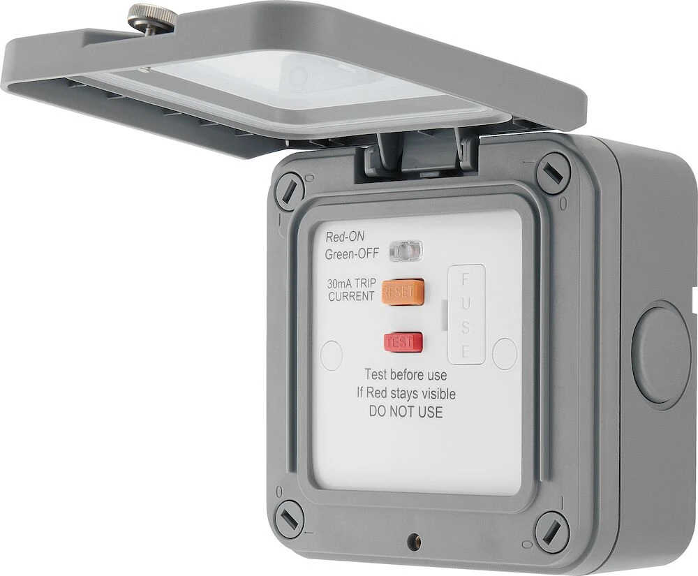 BG Nexus Storm, Unswitched Fused Connection Unit with Latching RCD, IP66