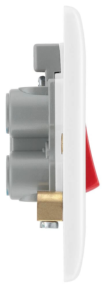 BG Nexus Series White Moulded 45A Square Plate Cooker Control Unit
