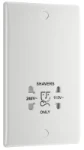 BG Nexus Series White Moulded Shaver Socket Dual Voltage 115/240V