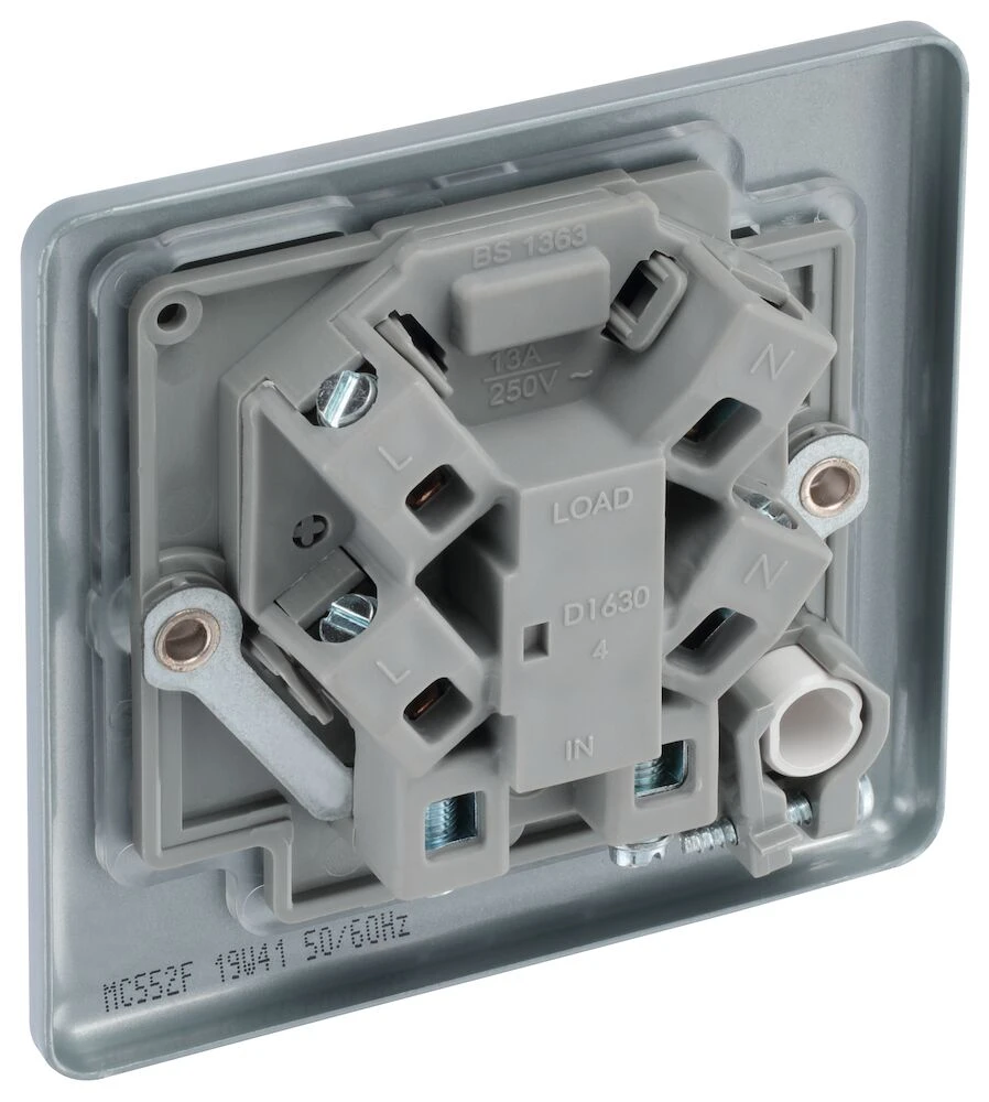 BG Metal Clad 13A Unswitched Fused Connection Unit with Optional Flex Outlet