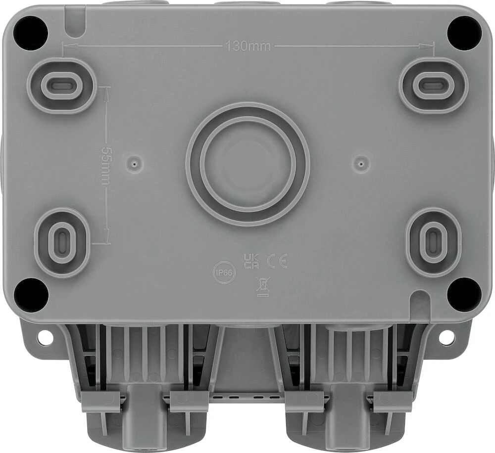 BG Nexus Storm, 13A Double Switched Socket, IP66