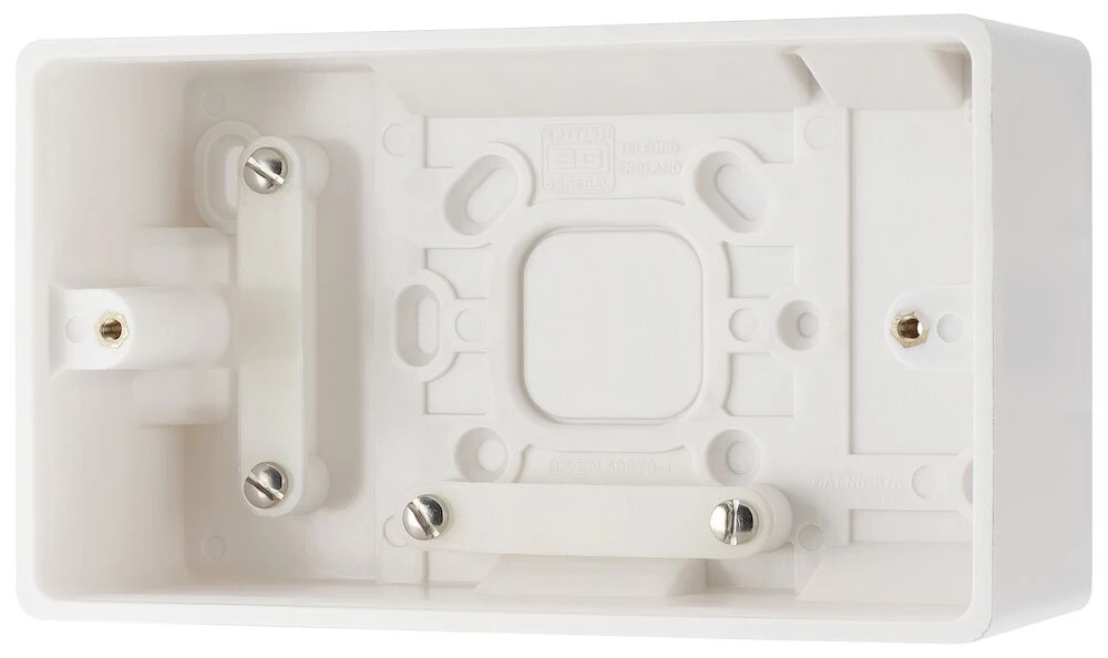 BG Nexus Series White Moulded Double Surface Box 50mm