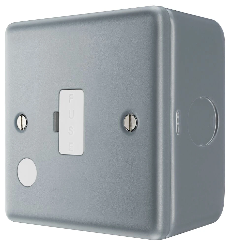 BG Metal Clad 13A Unswitched Fused Connection Unit with Optional Flex Outlet