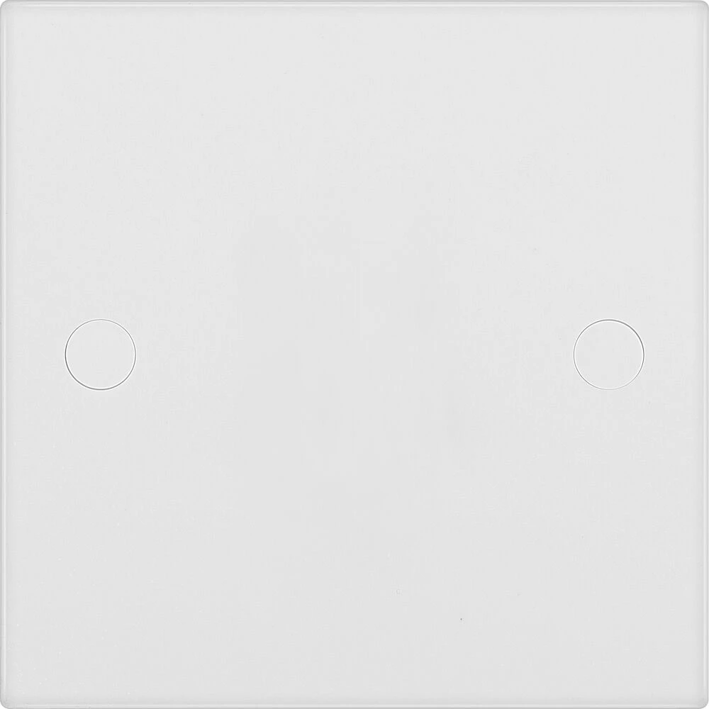 BG White Moulded Square Edge 25A Single Flex Outlet Plate Bottom Entry