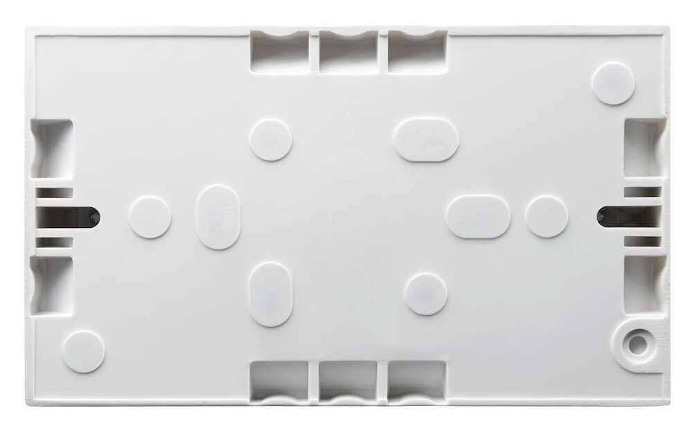 BG White Moulded Square Edge Double Blank Plate