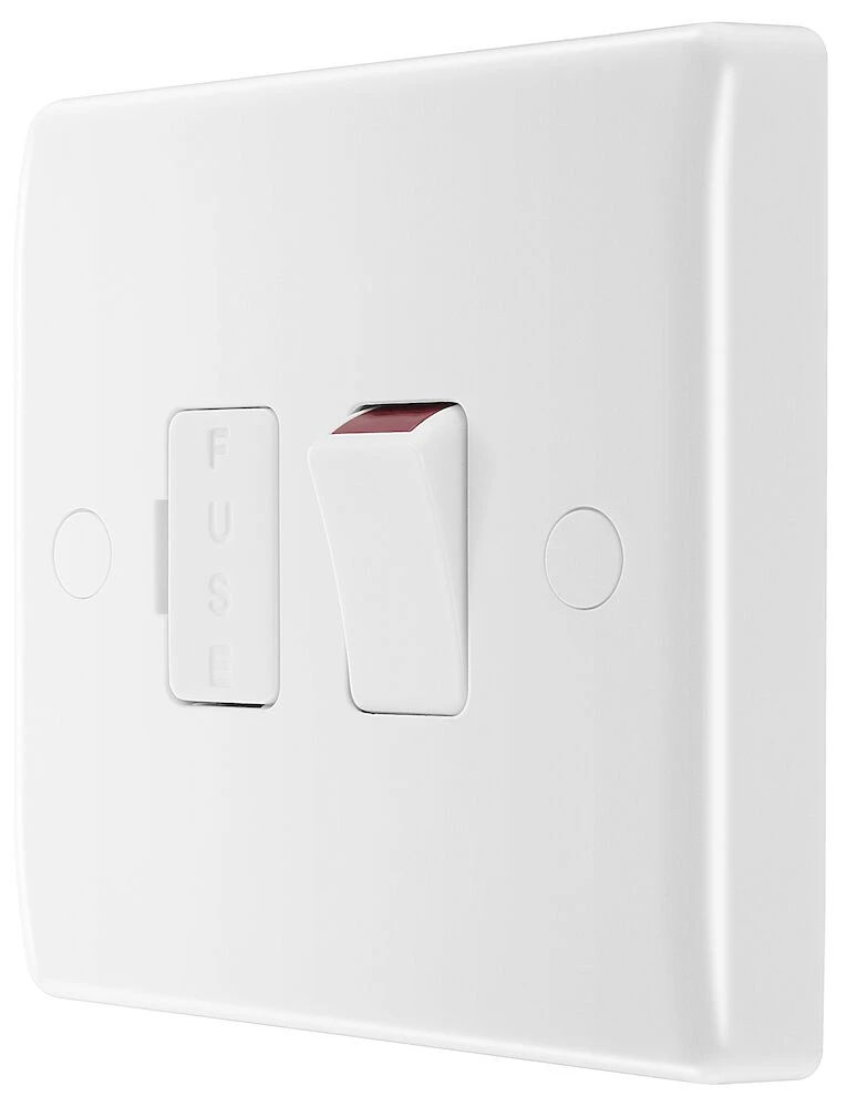 BG Nexus Series White Moulded 13A Switched Fused Connection Unit with Flex Outlet
