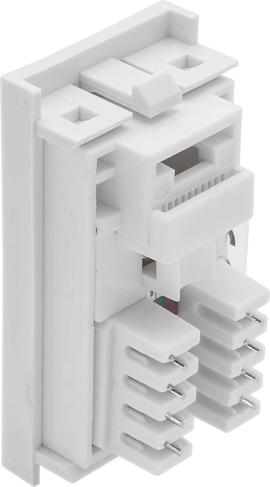 BG Euro Module RJ45, CAT5E, IDC, White