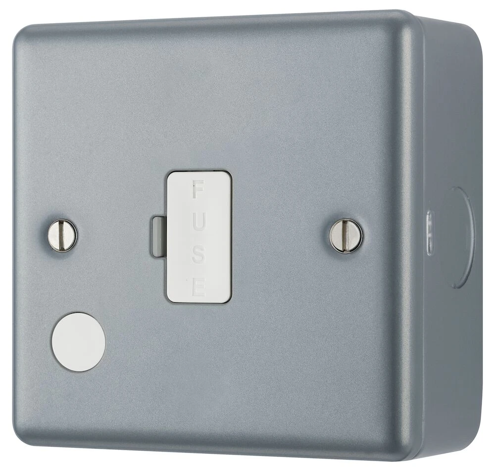 BG Metal Clad 13A Unswitched Fused Connection Unit with Optional Flex Outlet