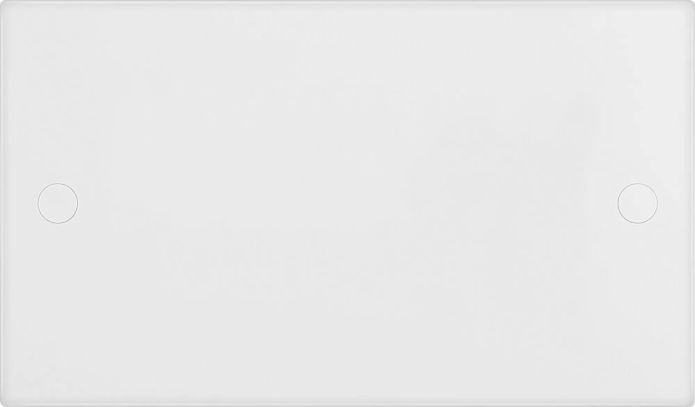 BG White Moulded Square Edge Double Blank Plate