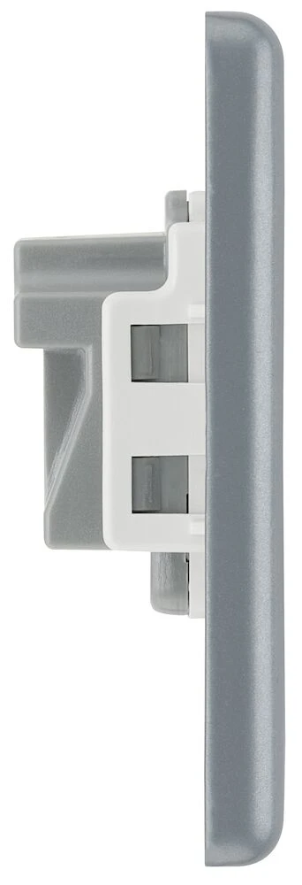 BG Metal Clad 5A Single Round Pin Unswitched Socket