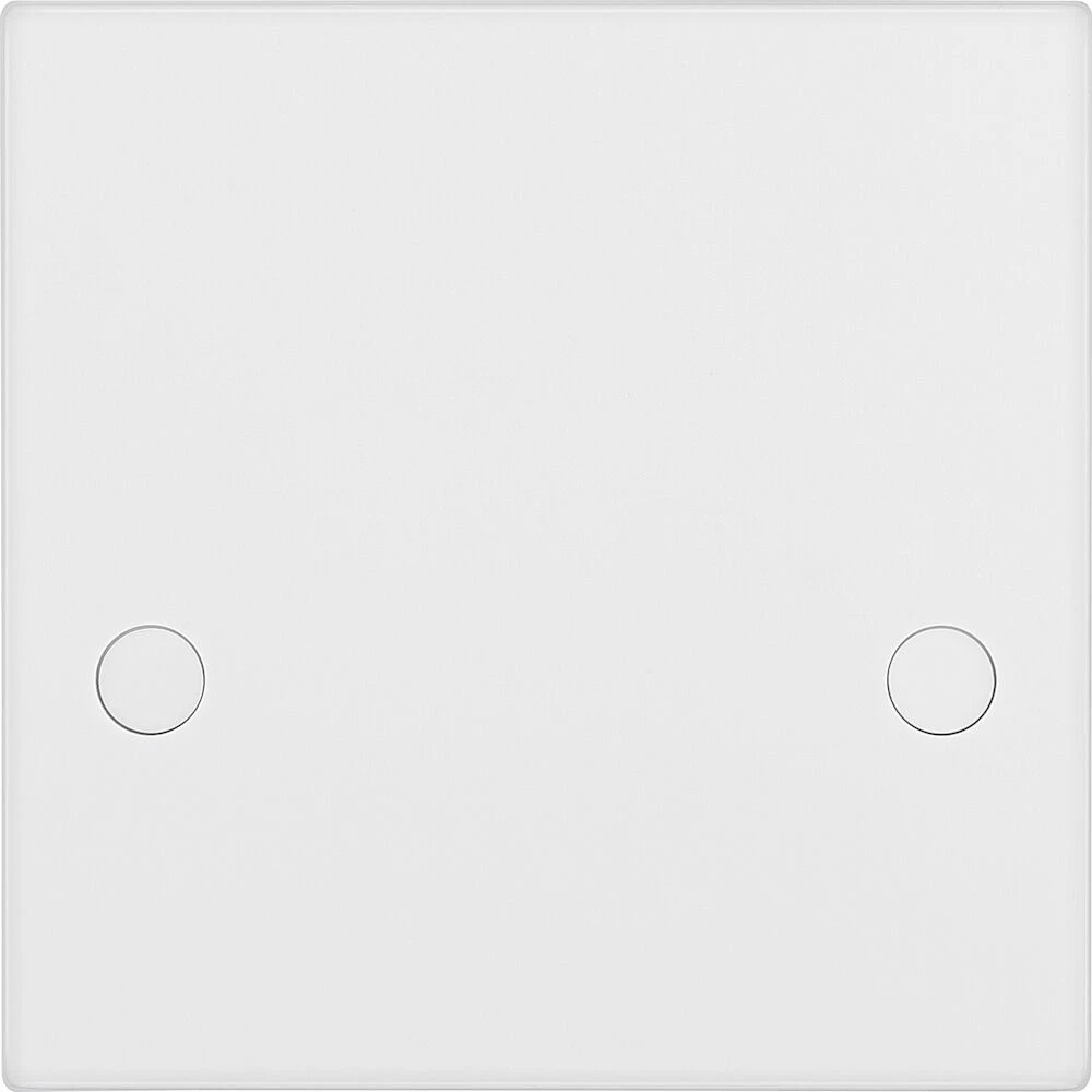BG White Moulded Square Edge 45A Cooker Flex Outlet Plate Bottom Entry
