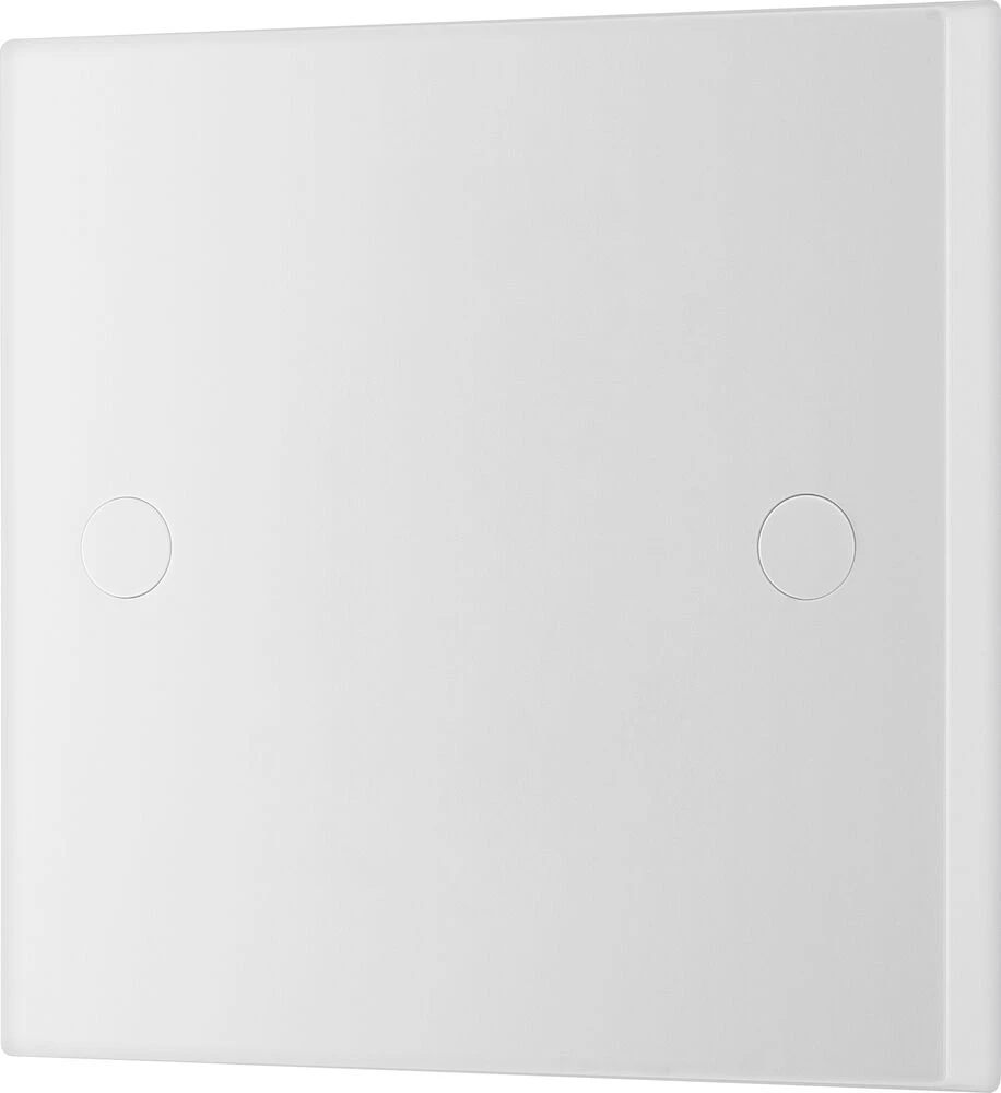 BG White Moulded Square Edge Single Blank Plate