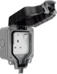 BG Nexus Storm, 13A Single Switched Socket, IP66