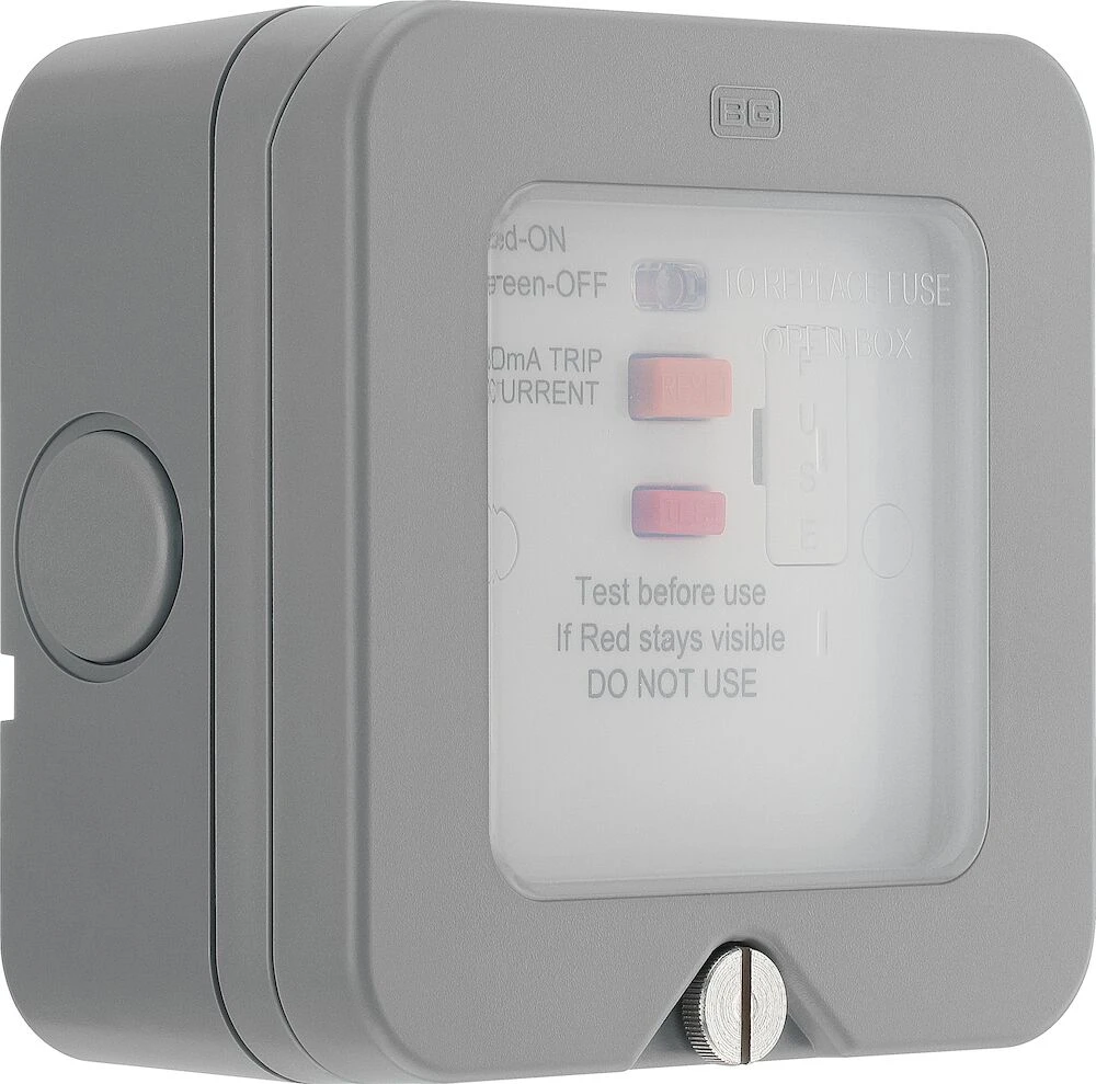 BG Nexus Storm, Unswitched Fused Connection Unit with Latching RCD, IP66