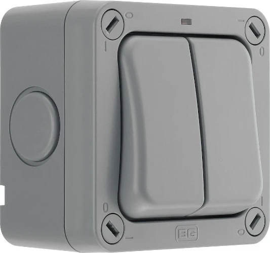BG Weatherproof, 20A Double Switch, 2 Way, IP66