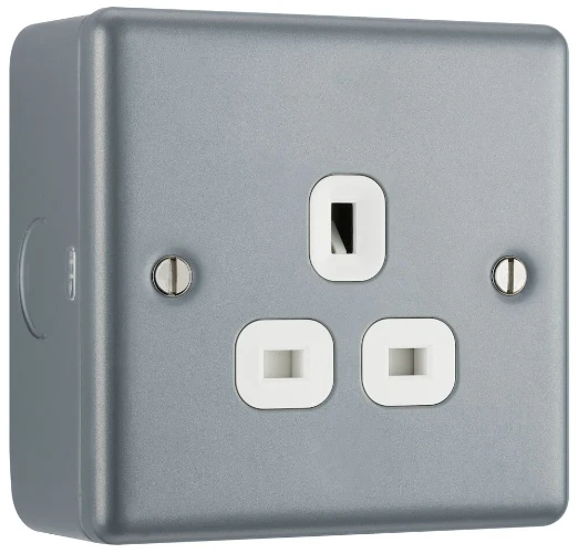 BG Metal Clad 13A Single Unswitched Socket