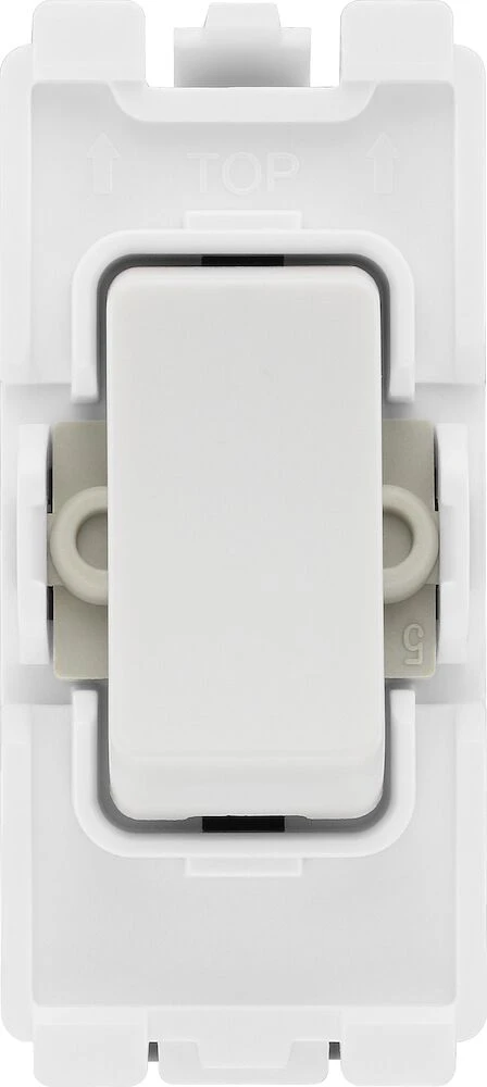 BG Grid 20A Switch Module 2 Way, Single Pole, White