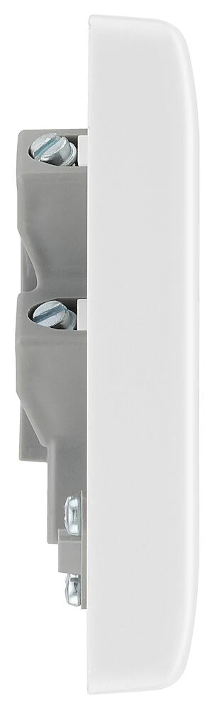 BG Nexus Series White Moulded 13A Unswitched Fused Connection Unit with Flex Outlet