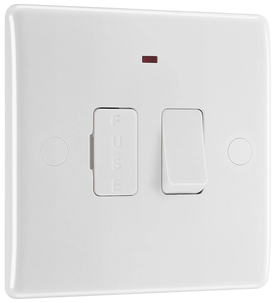 BG Nexus Series White Moulded 13A Switched Fused Connection Unit with LED Indicator