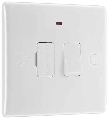 BG Nexus Series White Moulded 13A Switched Fused Connection Unit with LED Indicator
