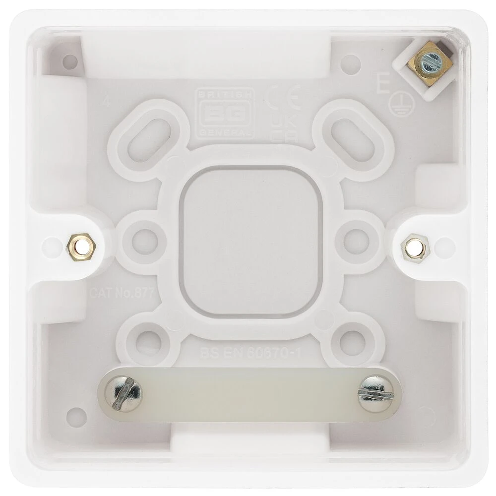 BG Nexus Series White Moulded Single Surface Box 50mm