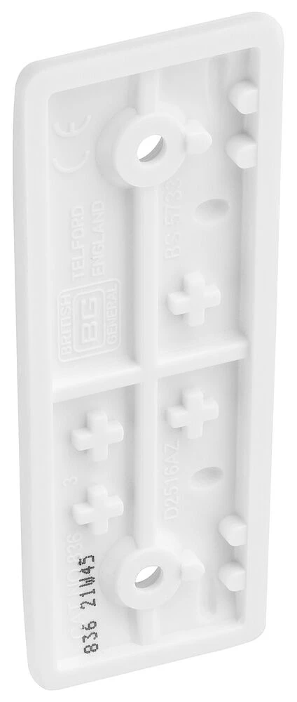 BG Nexus Series White Moulded Single Architrave Blank Plate