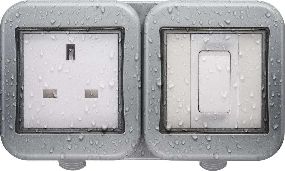 Weatherproof 13A Single Socket With Single Switch, IP55