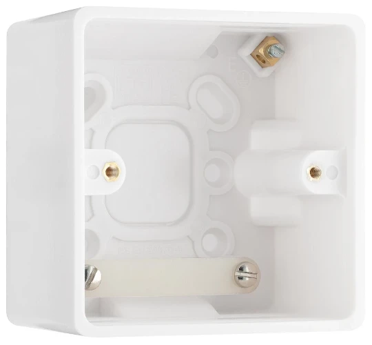 BG Nexus Series White Moulded Single Surface Box 50mm
