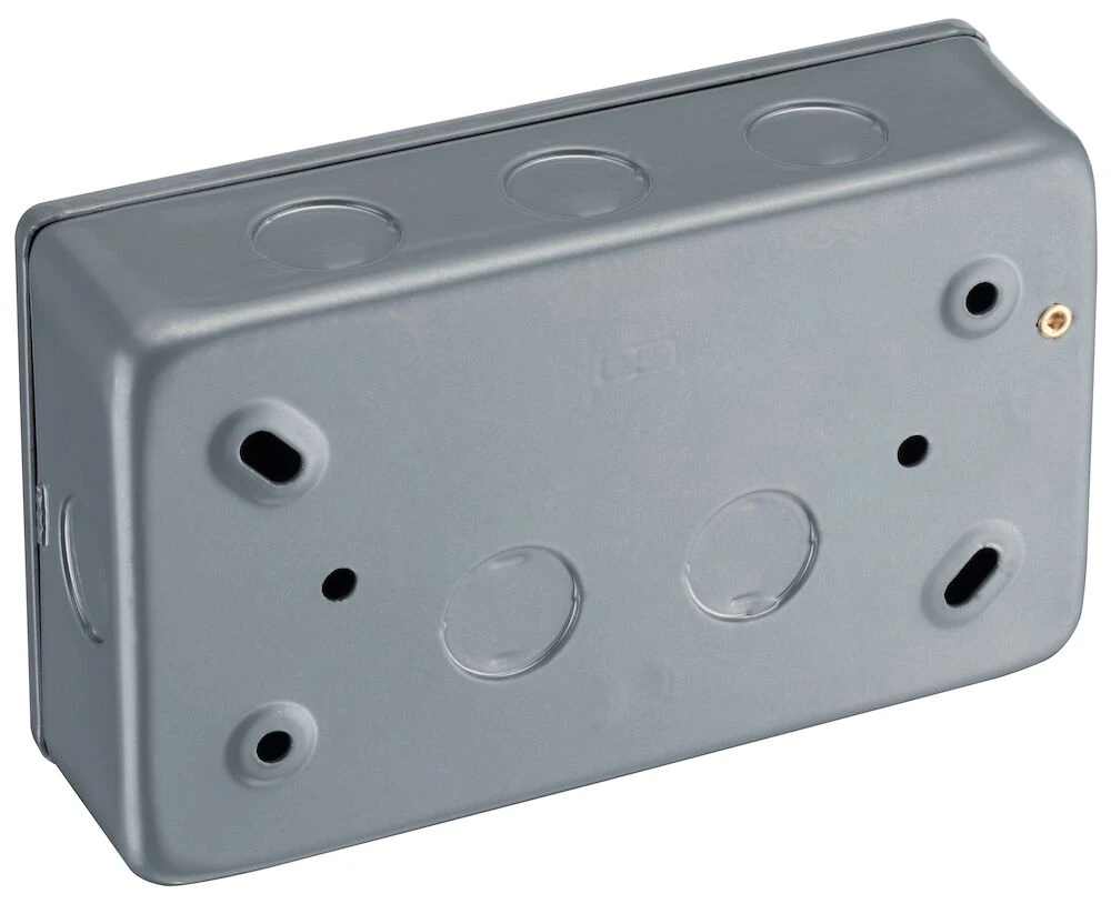 BG Metal Clad 45A Cooker Control Unit With 13A Socket And LED Indicators, Black Inserts