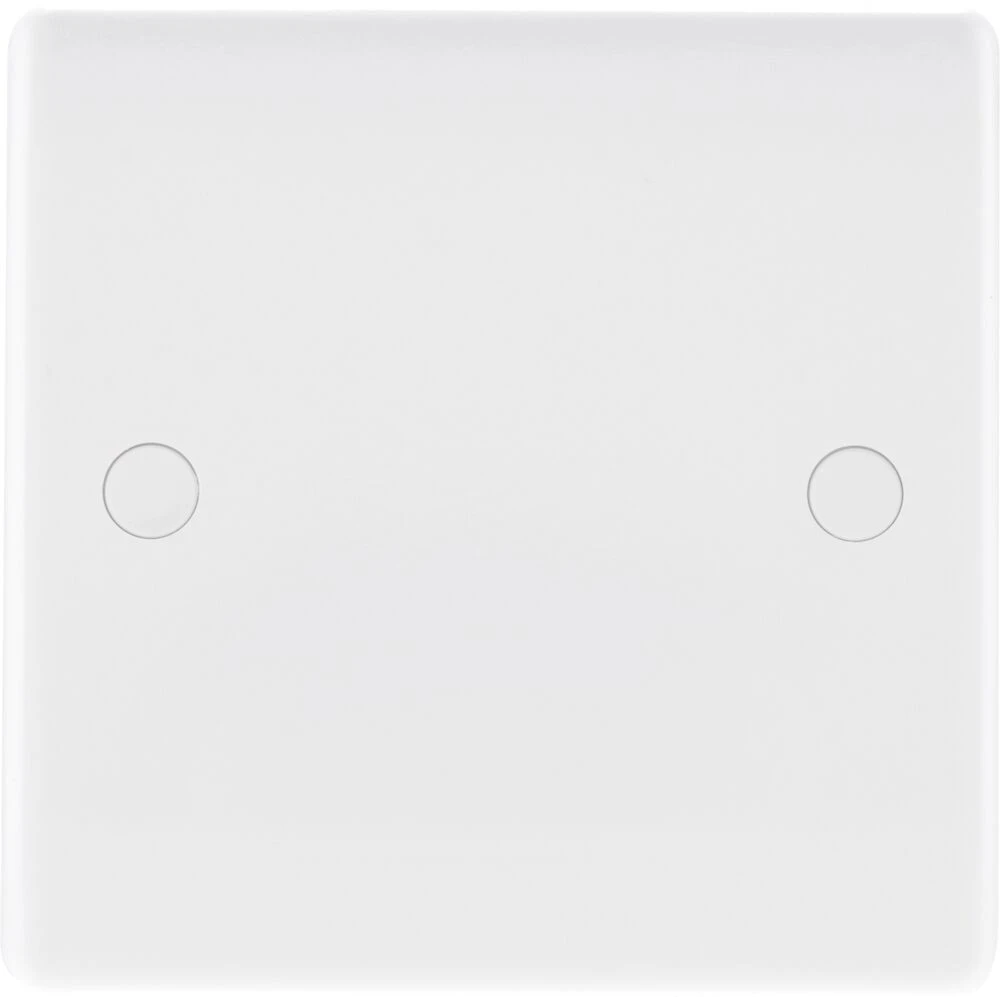 BG Nexus Series White Moulded Single Blank Plate