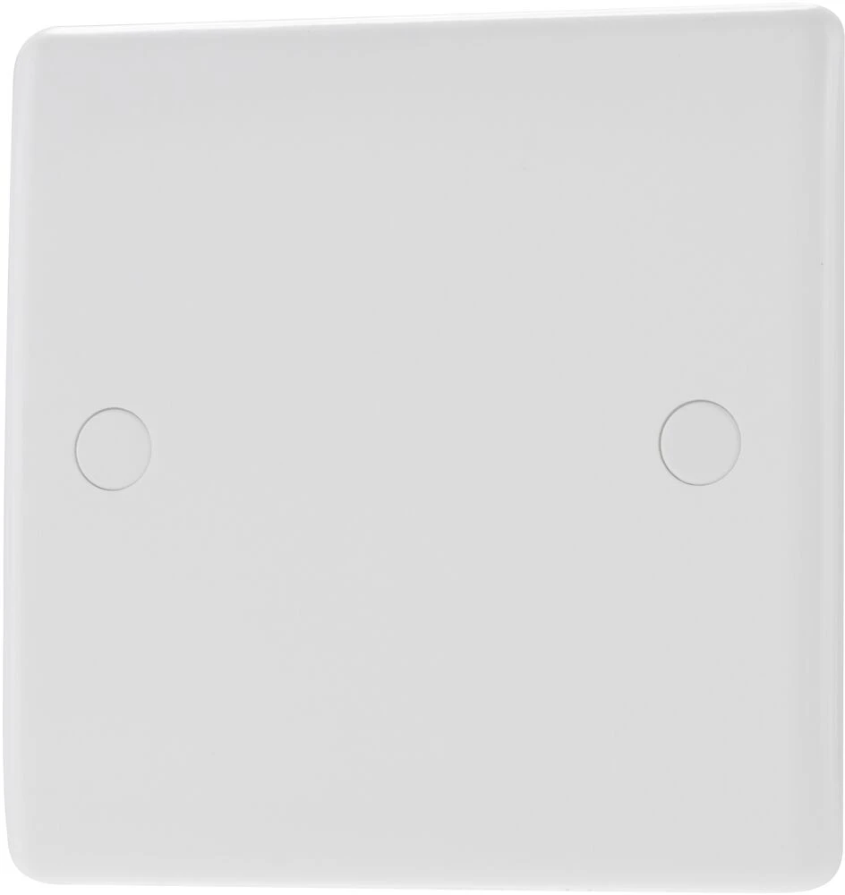 BG Nexus Series White Moulded Single Blank Plate