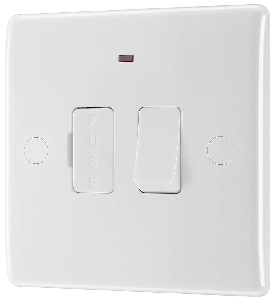 BG Nexus Series White Moulded 13A Switched Fused Connection Unit with LED Indicator