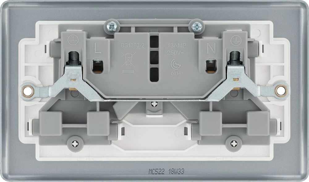 BG Metal Clad 13A Double Switched Socket