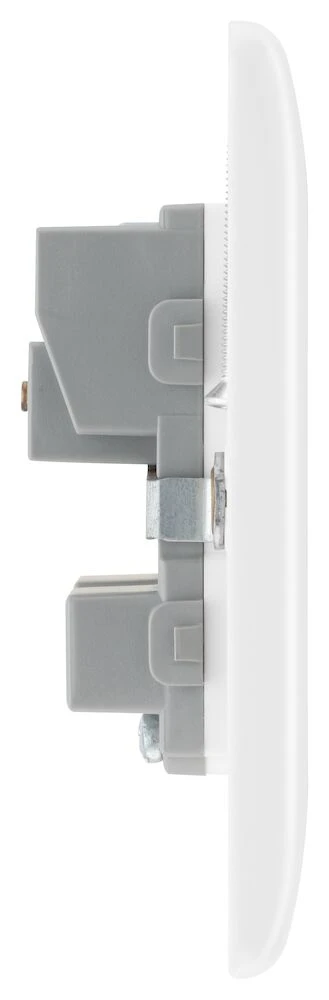 BG Nexus Series White Moulded 13A Single Unswitched Socket