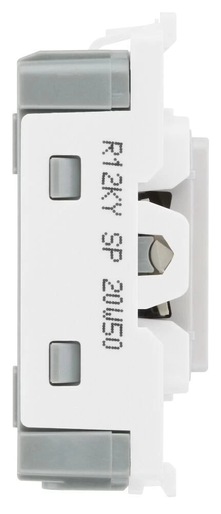 BG Grid 20A Secret Key Switch Module 2 Way, Single Pole,  White