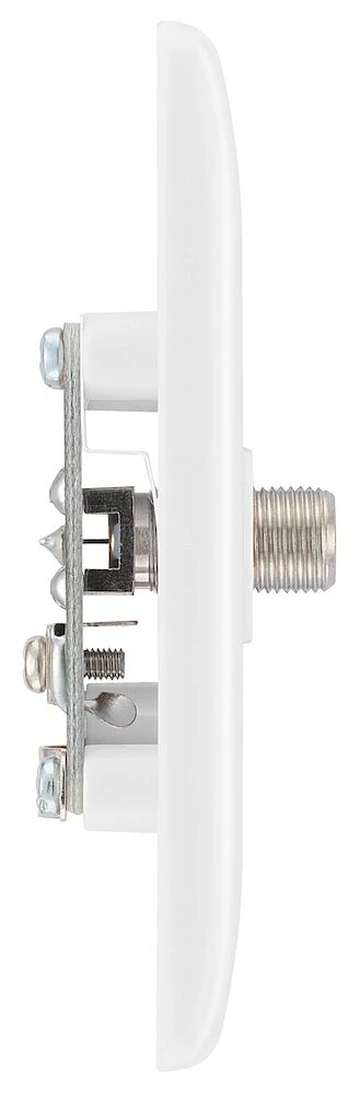 BG Nexus Series White Moulded Single Satellite Socket