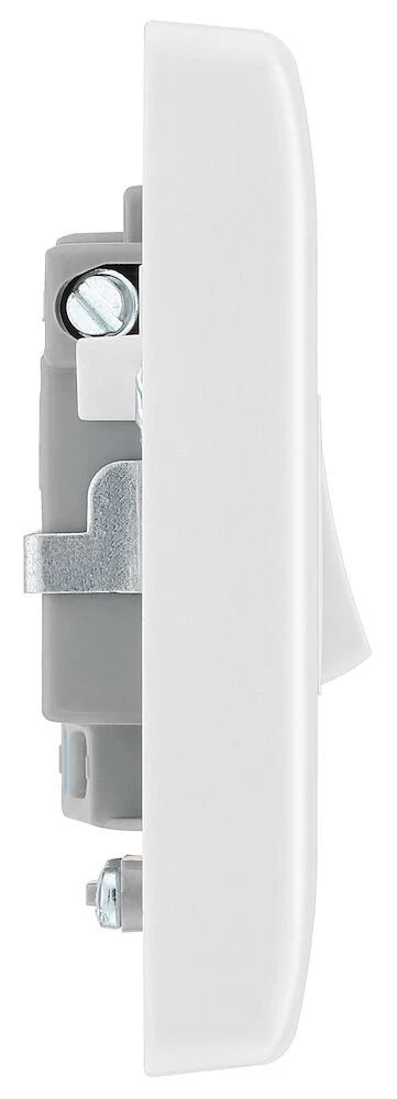 BG Nexus Series White Moulded 13A Switched Fused Connection Unit with LED Indicator and Flex Outlet