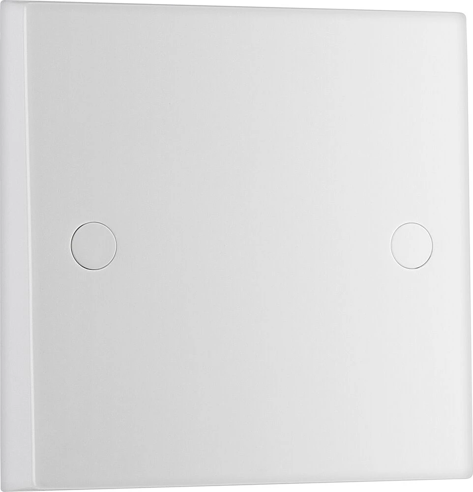 BG White Moulded Square Edge 25A Single Flex Outlet Plate Bottom Entry