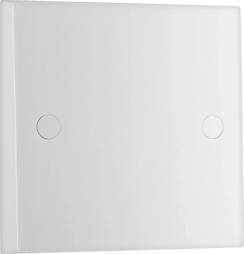 BG White Moulded Square Edge 25A Single Flex Outlet Plate Bottom Entry