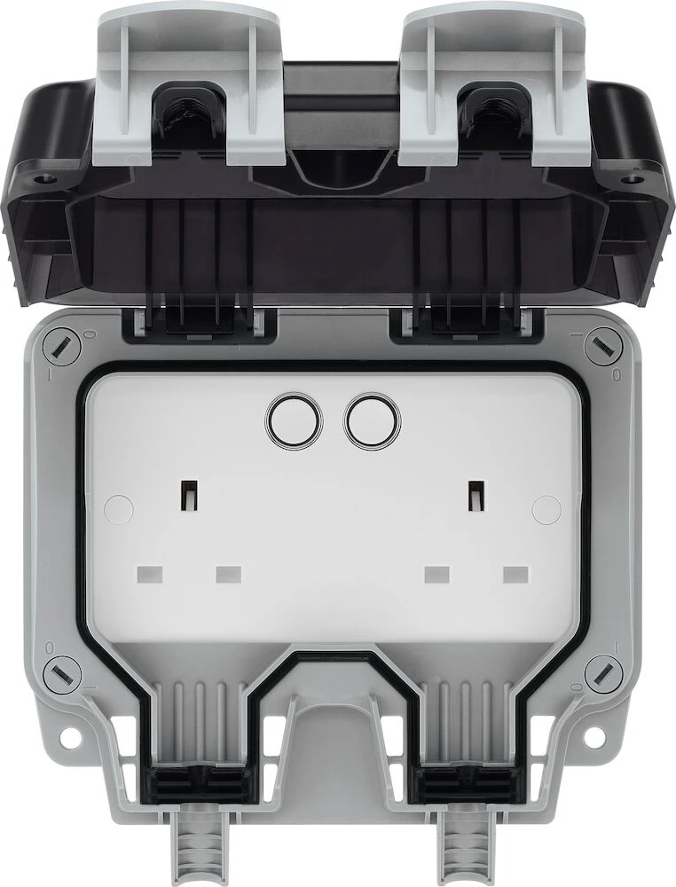 BG Nexus Storm, IP66 Weatherproof 13A Double Socket with Smart Home Control
