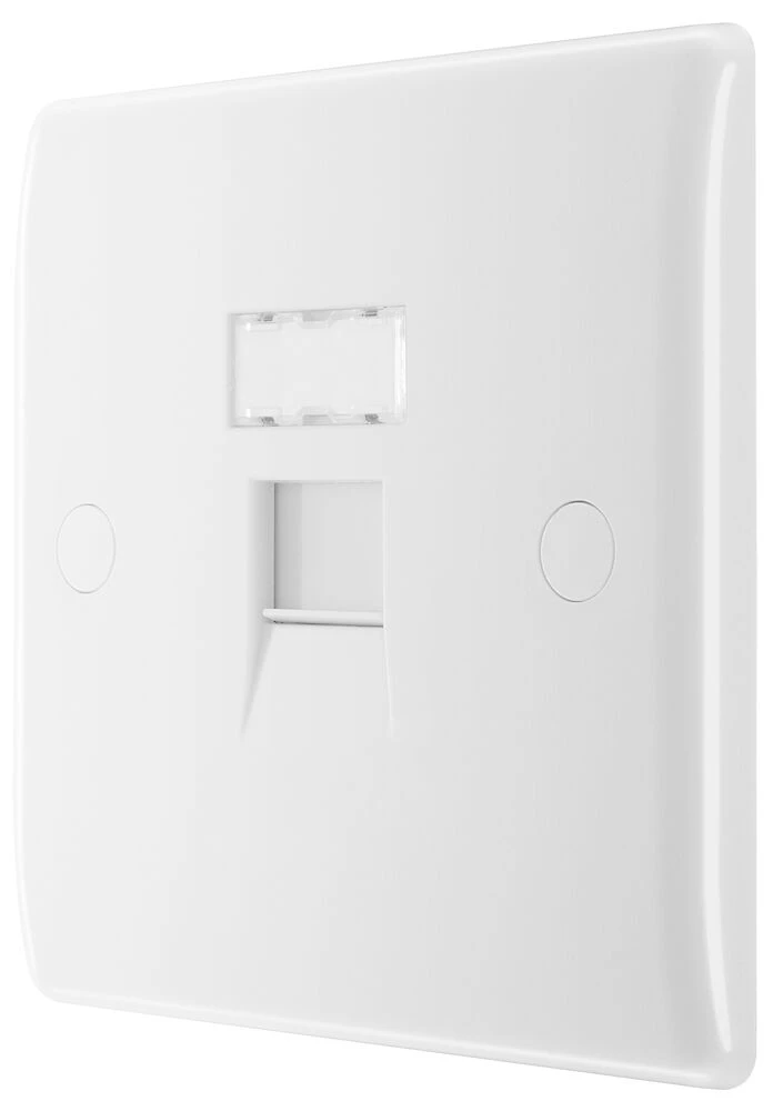 BG Nexus Series White Moulded Single RJ45 Telephone Socket IDC Type