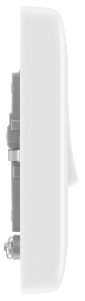 BG Nexus Series White Moulded 20A Single Switch With Flex Outlet