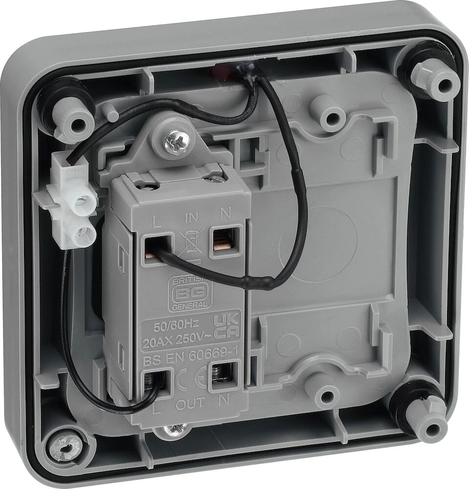 BG Weatherproof, 20A Single Switch, 2 Way, Double Pole, IP66