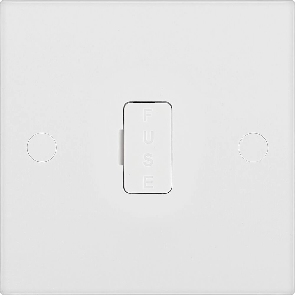 BG White Moulded Square Edge 13A Unswitched Fused Connection Unit
