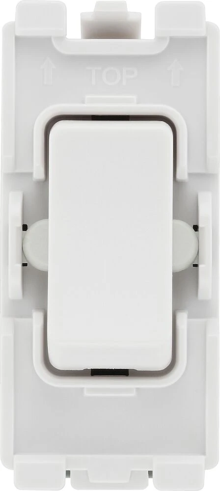 BG Grid 20A Switch Module 2 Way, Single Pole, Centre Off, White