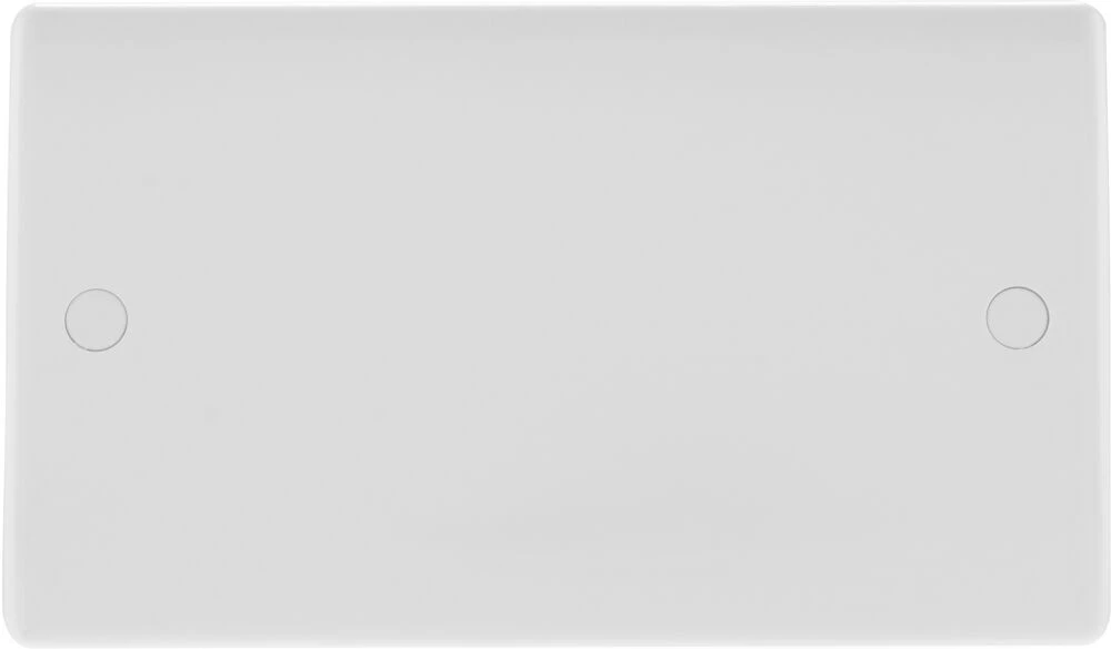 BG Nexus Series White Moulded Double Blank Plate