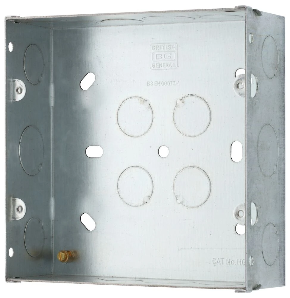 BG Flush Metal Box, 47mm Deep, For 6-8 Gang GRID