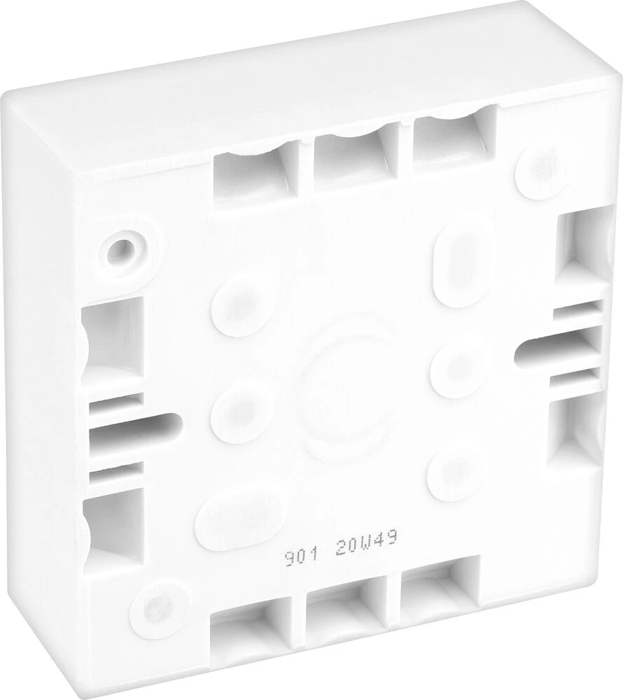 BG White Moulded Square Edge Single Surface Box 32mm