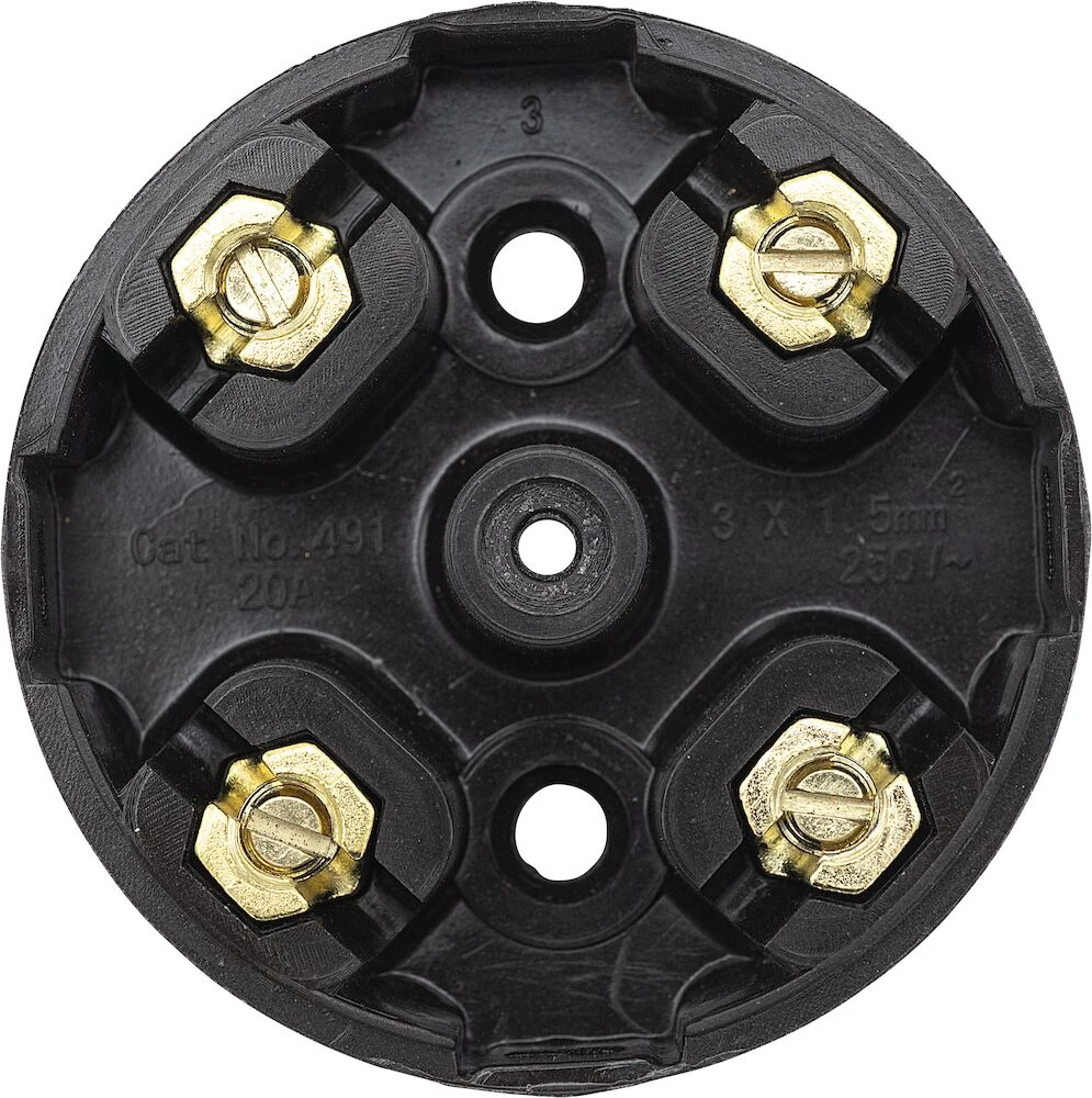BG Knockout Entry Junction Box, 4 Way, 20A, 57mm Dia, Brown