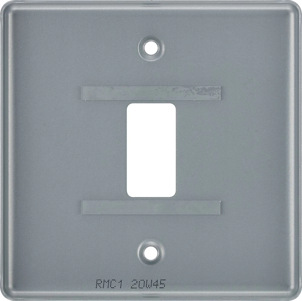 BG Grid Metal Clad Square Front Plate 1 Module